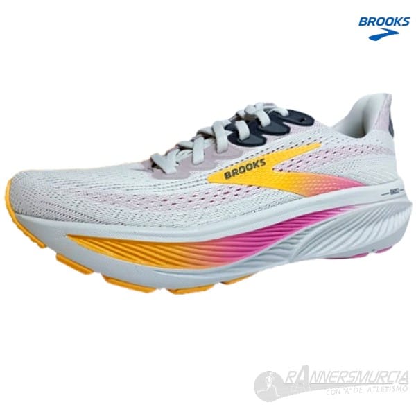 zapatillas-running-brooks-ghost-17-mujer-blanco-naranja-rosa Ghost 17 W - Imagen 1