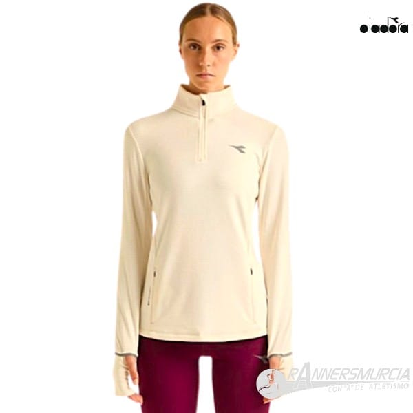ropa-camiseta-ml-diadora-warm-up-winter-protection-mujer-crema Warm Up Winter Protection W - Imagen 1