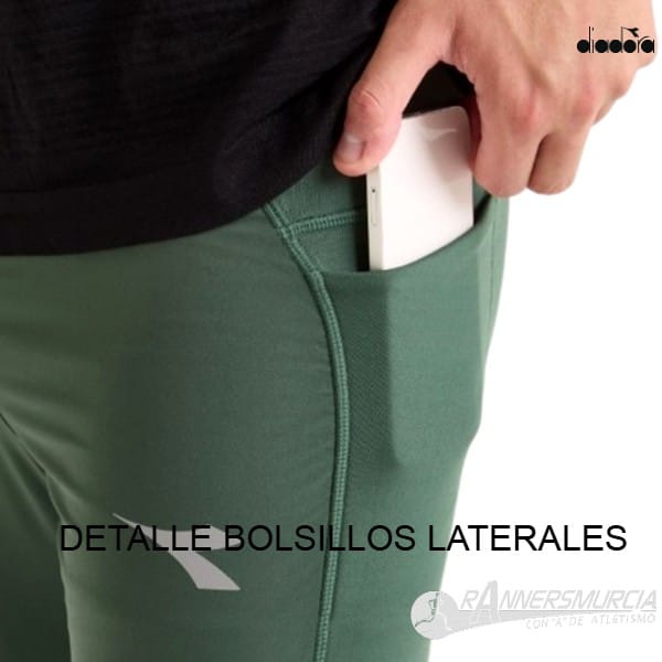 ropa-malla-larga-diadora-run-tights-winter-portection-hombre-verde-detalle-bolsillos-laterales Run Tights Winter Protection - Imagen 5