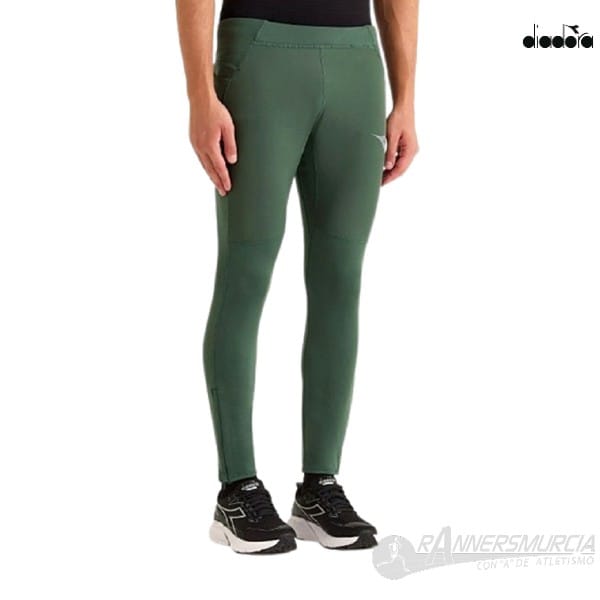ropa-malla-larga-diadora-run-tights-winter-portection-hombre-verde Run Tights Winter Protection - Imagen 2