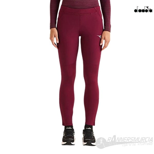 ropa-malla-larga-diadora-run-tights-winter-protection-mujer-granate Run Tights Winter Protection W - Imagen 2