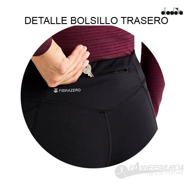 ropa-malla-larga-diadora-run-tights-winter-protection-mujer-negro-detalle-bolsillo-trasero Run Tights Winter Protection W - Imagen 3