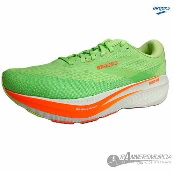 zapatillas-running-brooks-ghost-amp-hombre-verde-naranja- Ghost Amp - Imagen 1
